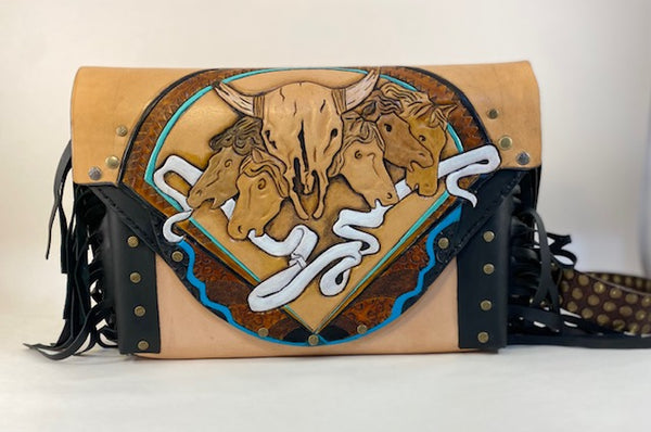 three horse heads handbags